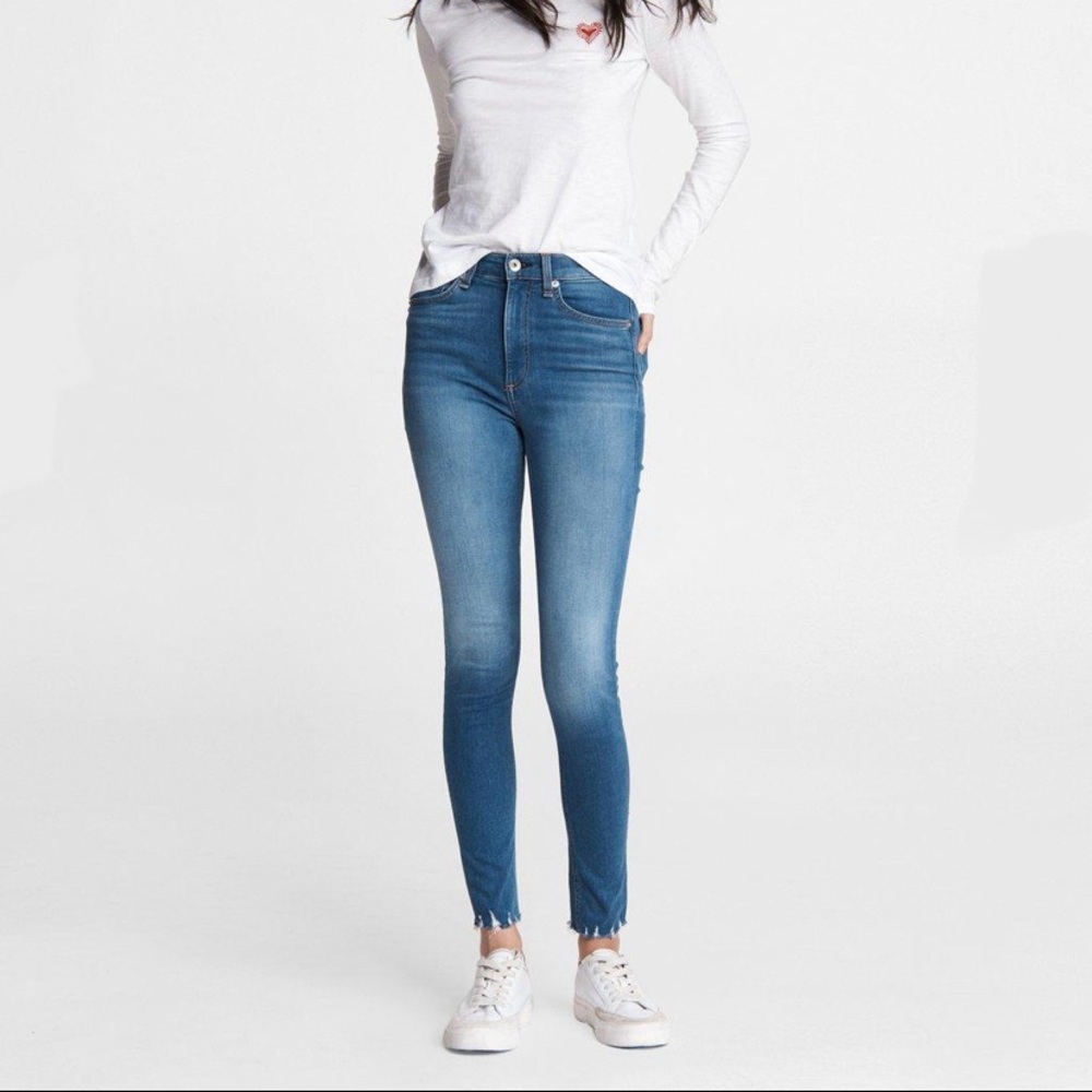 Rag & Bone Nina High-Rise Skinny Jeans - Flint Size 29